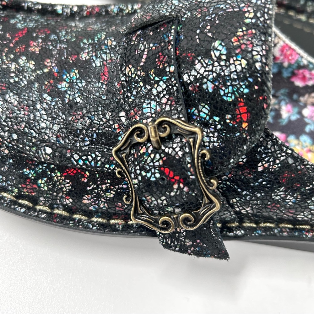 Alegria Black Brigid Floral Mules - Picture 3 of 7